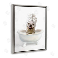 Ziwei Li | Dog with Towel Wrap in Bath