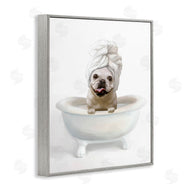 Ziwei Li | Dog with Towel Wrap in Bath