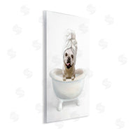 Ziwei Li | Dog with Towel Wrap in Bath