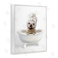 Ziwei Li | Dog with Towel Wrap in Bath