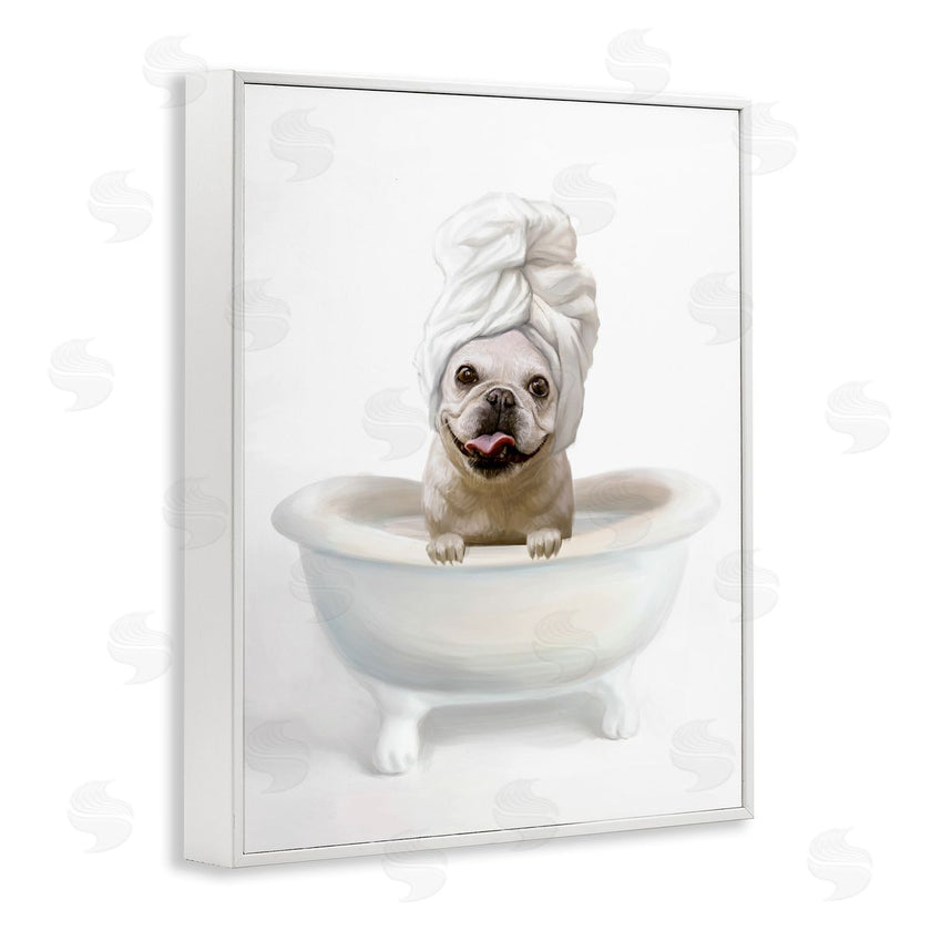 Ziwei Li | Dog with Towel Wrap in Bath