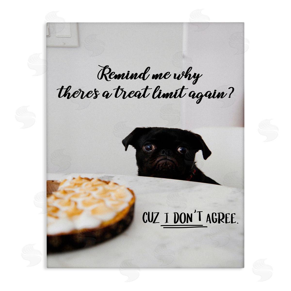 Treat Limit Funny Dog Canvas Wall Art, Home Decor by Ziwei Li