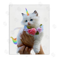 Ziwei Li | Unicorn Kitten with Flowers