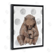 Stupell Studio | Bear and Cub Grey Polka Dot