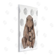 Stupell Studio | Bear and Cub Grey Polka Dot