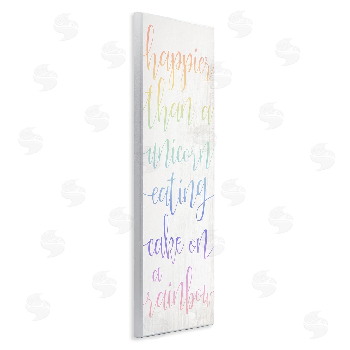 Happier Than Unicorn Humor Wood Plaque Wall Art, Home Decor by Stupell Studio