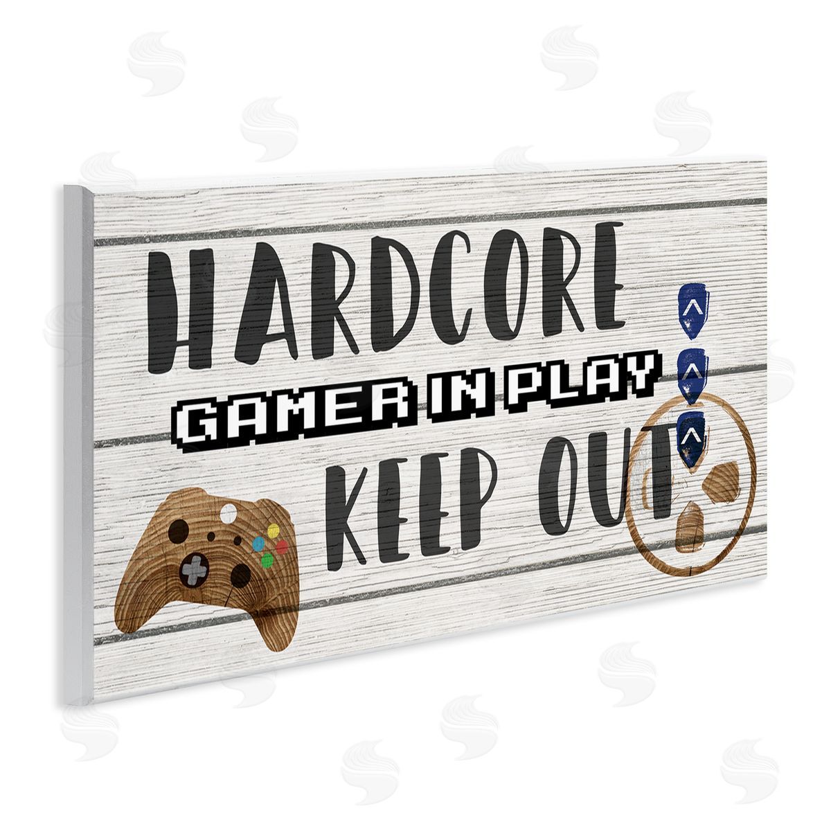 Gamer in Play Keep Out Wood Plaque Wall Art, Home Decor by Stupell Studio
