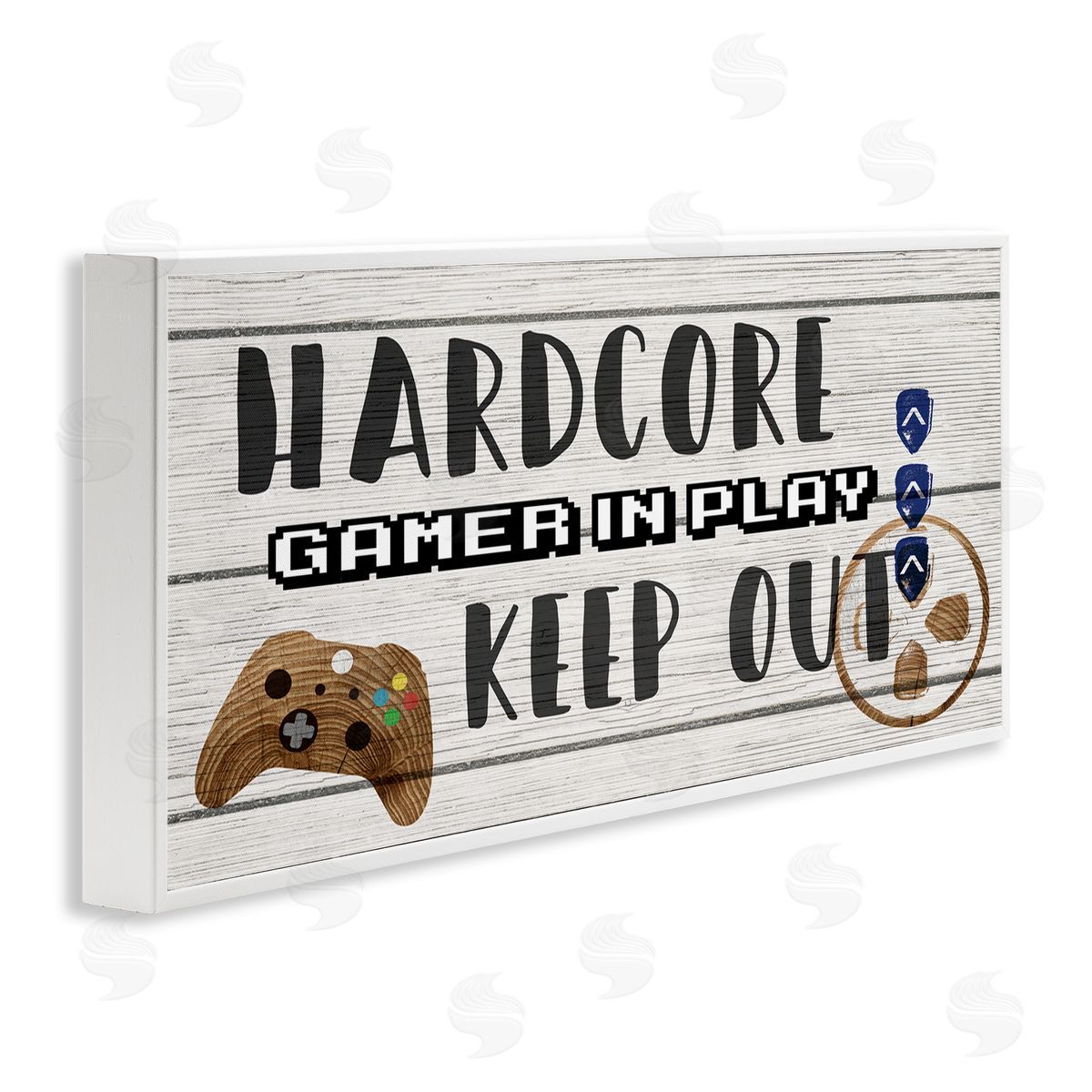 Gamer in Play Keep Out White Frame Print Wall Art, Home Decor by Stupell Studio