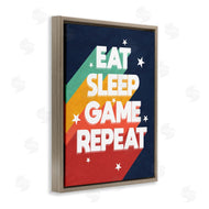 Stupell Studio | Eat Sleep Game Repeat Retro