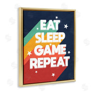 Stupell Studio | Eat Sleep Game Repeat Retro