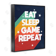 Stupell Studio | Eat Sleep Game Repeat Retro