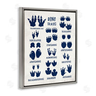 Stupell Studio | Blue Dinosaur Tracks Chart