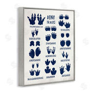Stupell Studio | Blue Dinosaur Tracks Chart