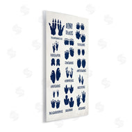 Stupell Studio | Blue Dinosaur Tracks Chart