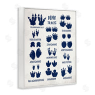Stupell Studio | Blue Dinosaur Tracks Chart