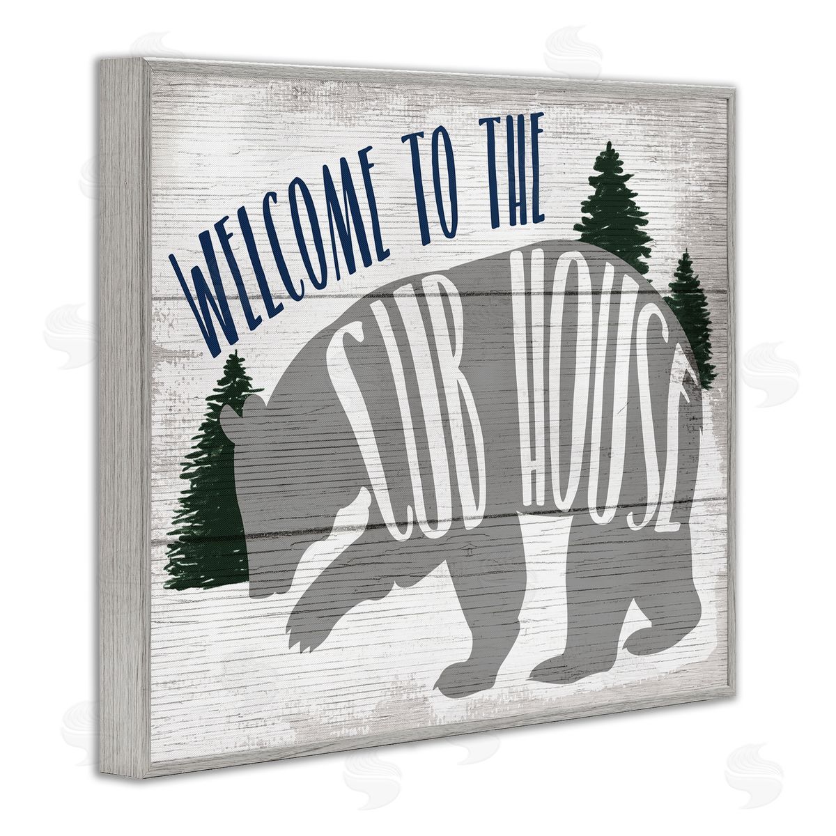 Welcome to the Cub House Grey Frame Print Wall Art, Home Decor by Stupell Studio