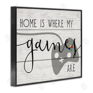 Stupell Studio | Home's Where My Games Are