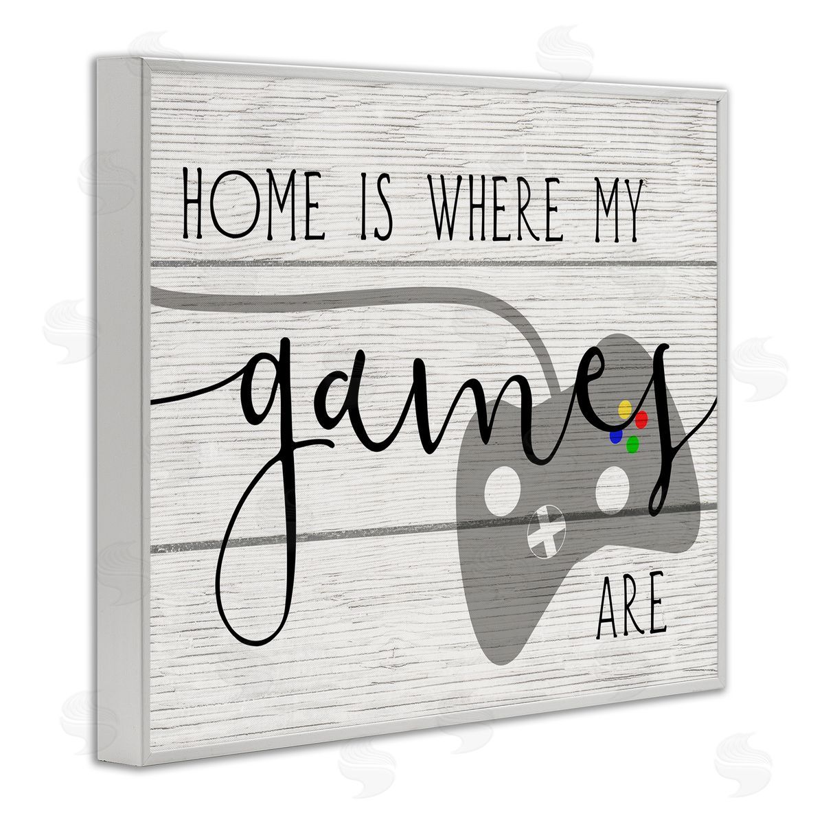 Home's Where My Games Are White Frame Print Wall Art, Home Decor by Stupell Studio