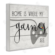 Stupell Studio | Home's Where My Games Are