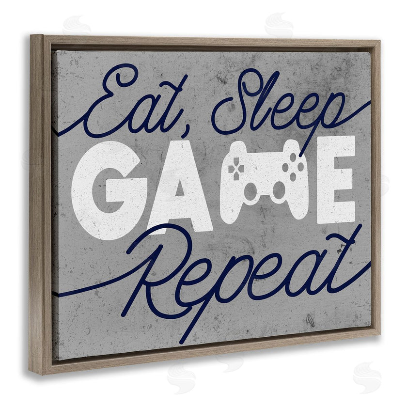 Stupell Studio | Eat Sleep Game over Grey