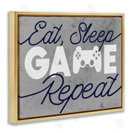 Stupell Studio | Eat Sleep Game over Grey
