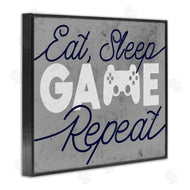 Stupell Studio | Eat Sleep Game over Grey