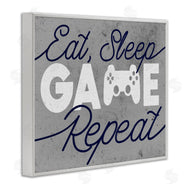 Stupell Studio | Eat Sleep Game over Grey