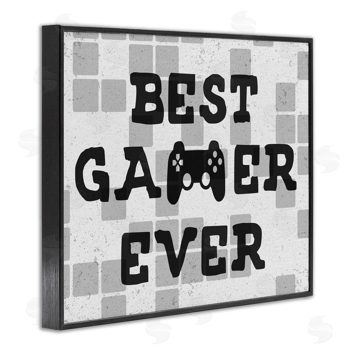 Best Gamer Every Patterned Black Frame Print Wall Art, Home Decor by Stupell Studio