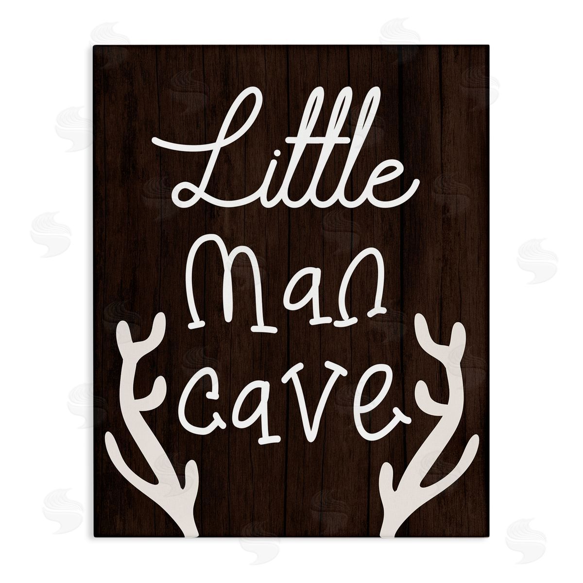 Little Man Cave with Antlers Canvas Wall Art, Home Decor by Stupell Studio