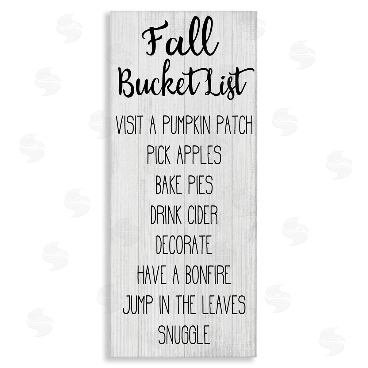 Fall Bucket List Casual Sign Canvas Wall Art, Home Decor by Stupell Studio