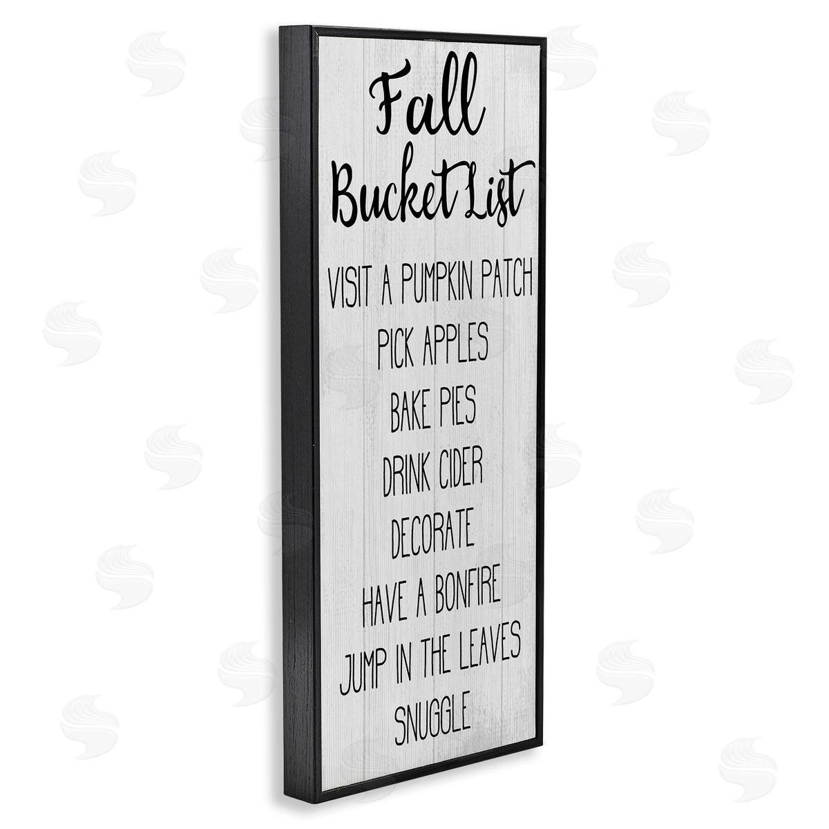 Fall Bucket List Casual Sign Black Frame Print Wall Art, Home Decor by Stupell Studio
