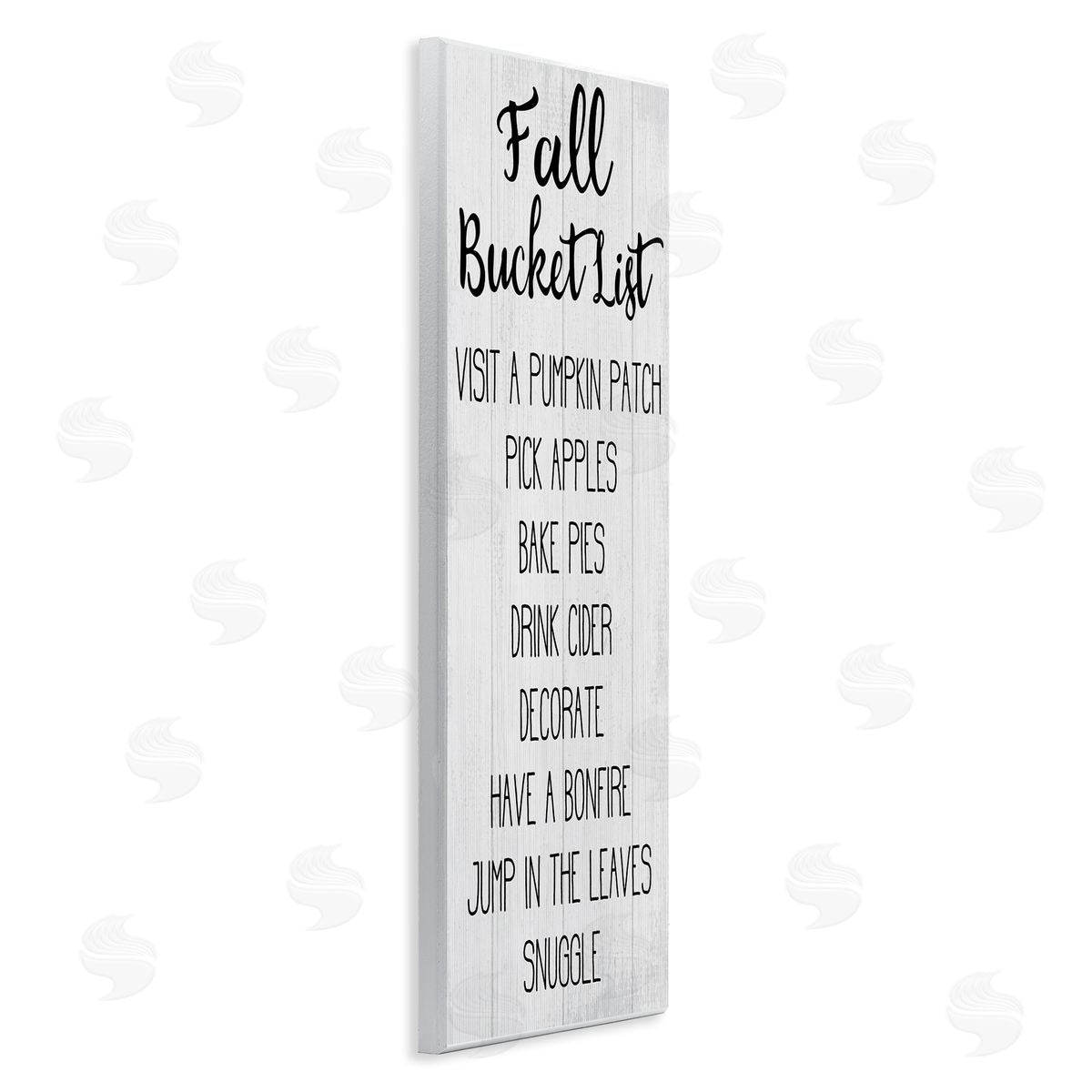 Fall Bucket List Casual Sign Wood Plaque Wall Art, Home Decor by Stupell Studio