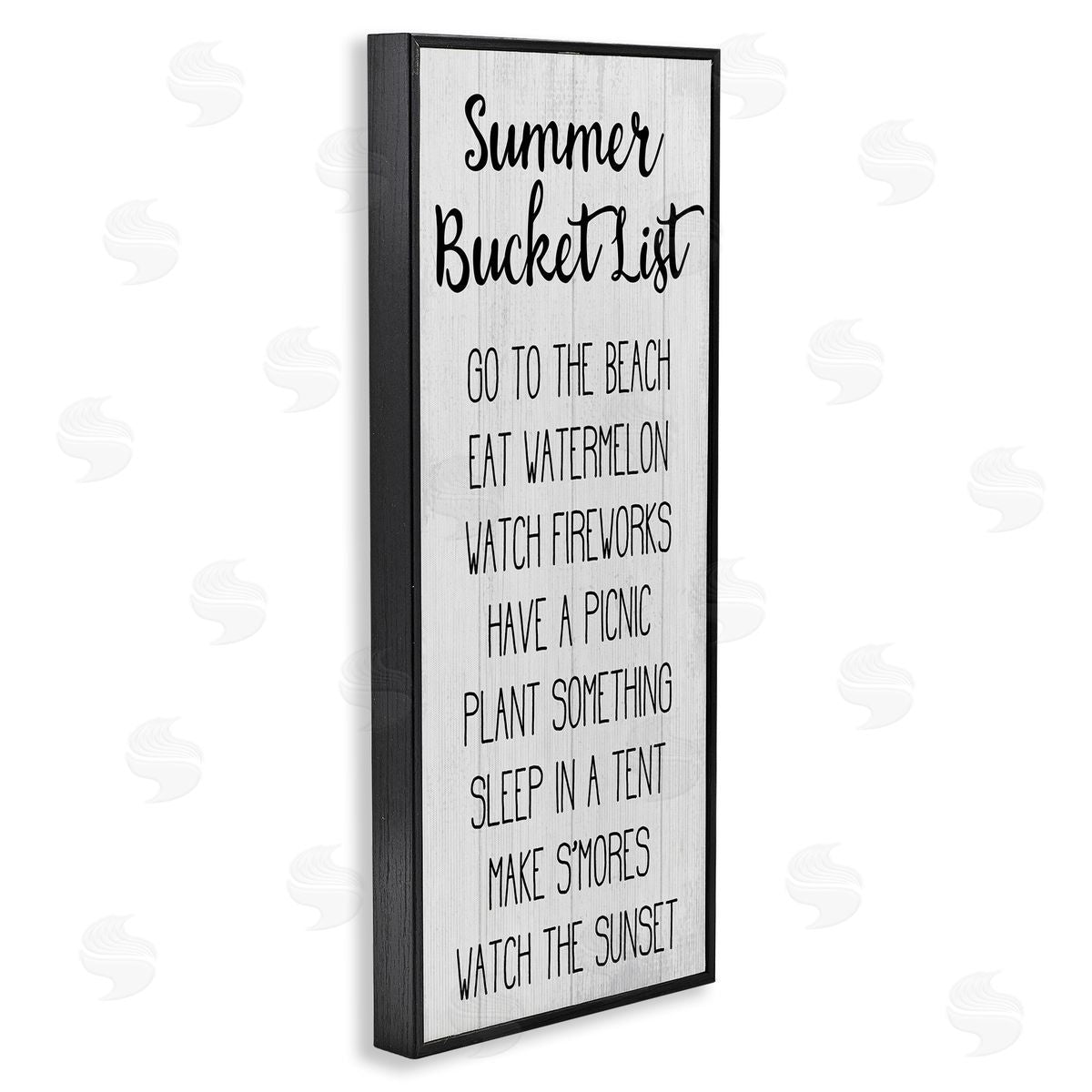 Summer Bucket List Casual Sign Black Frame Print Wall Art, Home Decor by Stupell Studio