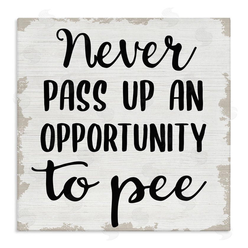 Stupell Studio | Never Pass Up Bathroom Sign