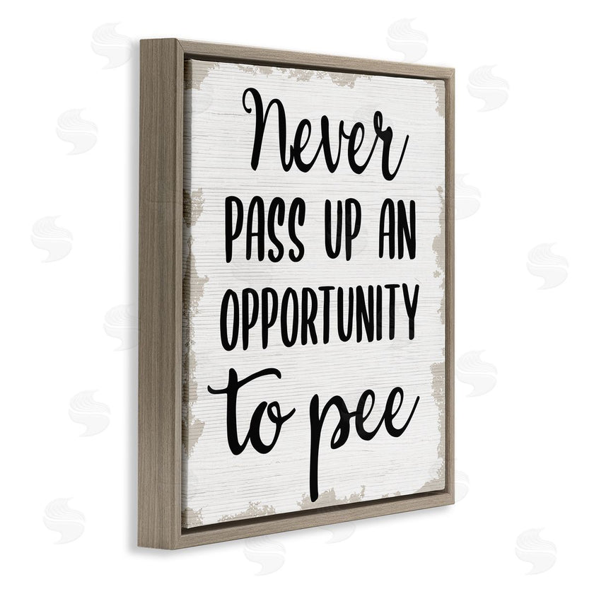 Stupell Studio | Never Pass Up Bathroom Sign