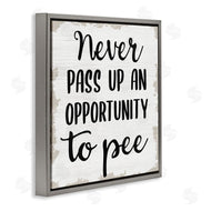 Stupell Studio | Never Pass Up Bathroom Sign