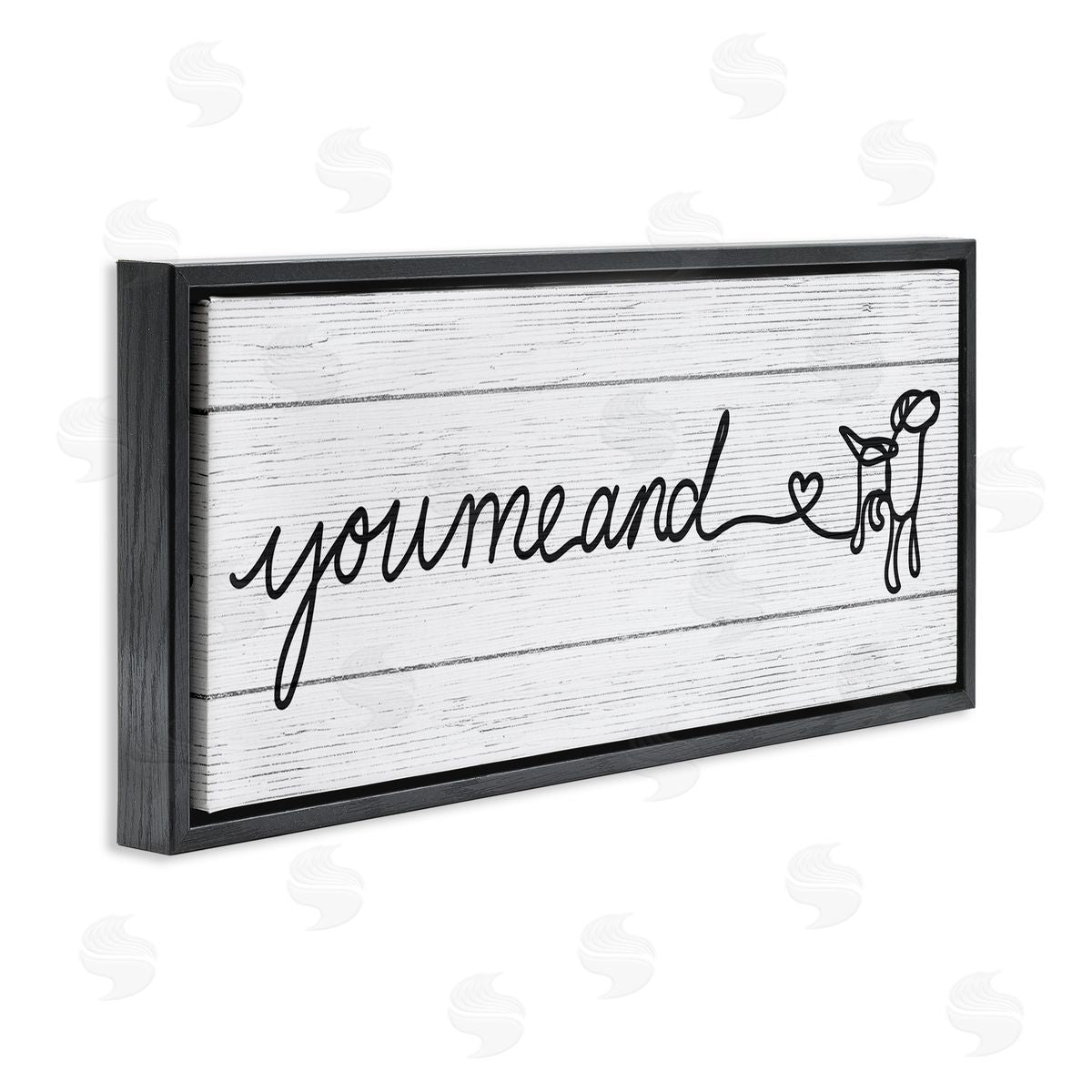 You Me & Dog Casual Black Floating Frame Canvas Wall Art, Home Decor by Stupell Studio