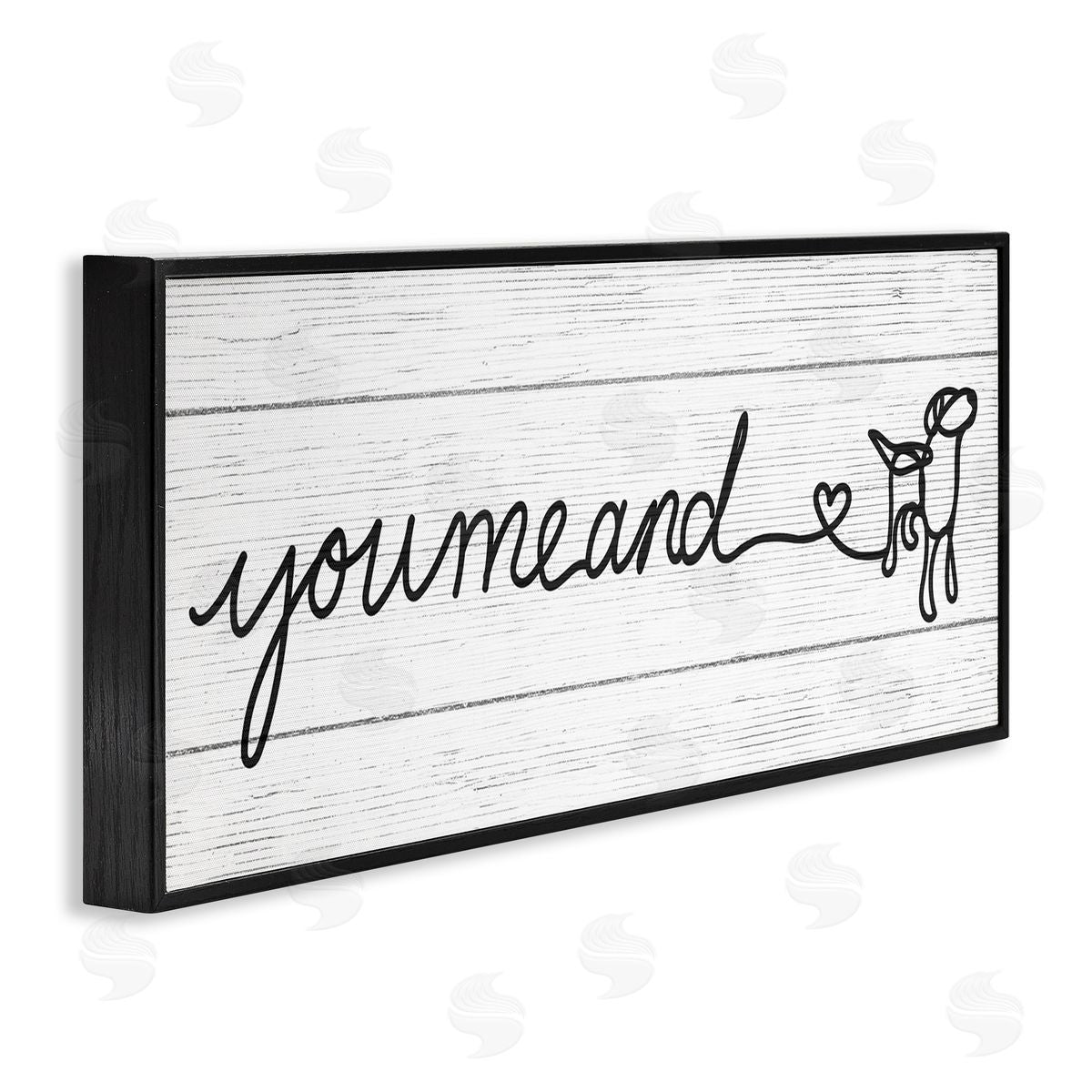 You Me & Dog Casual Black Frame Print Wall Art, Home Decor by Stupell Studio