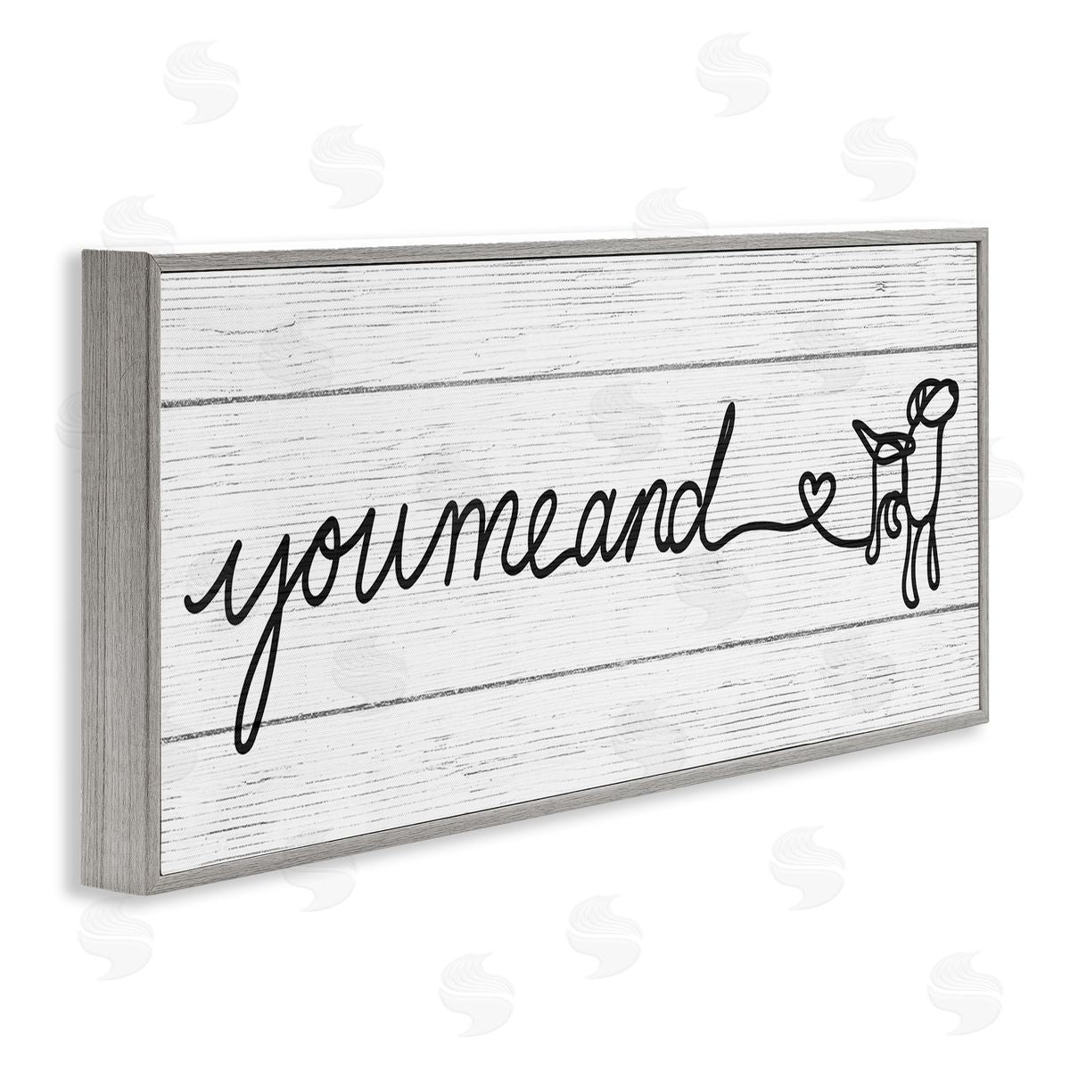 You Me & Dog Casual Grey Frame Print Wall Art, Home Decor by Stupell Studio