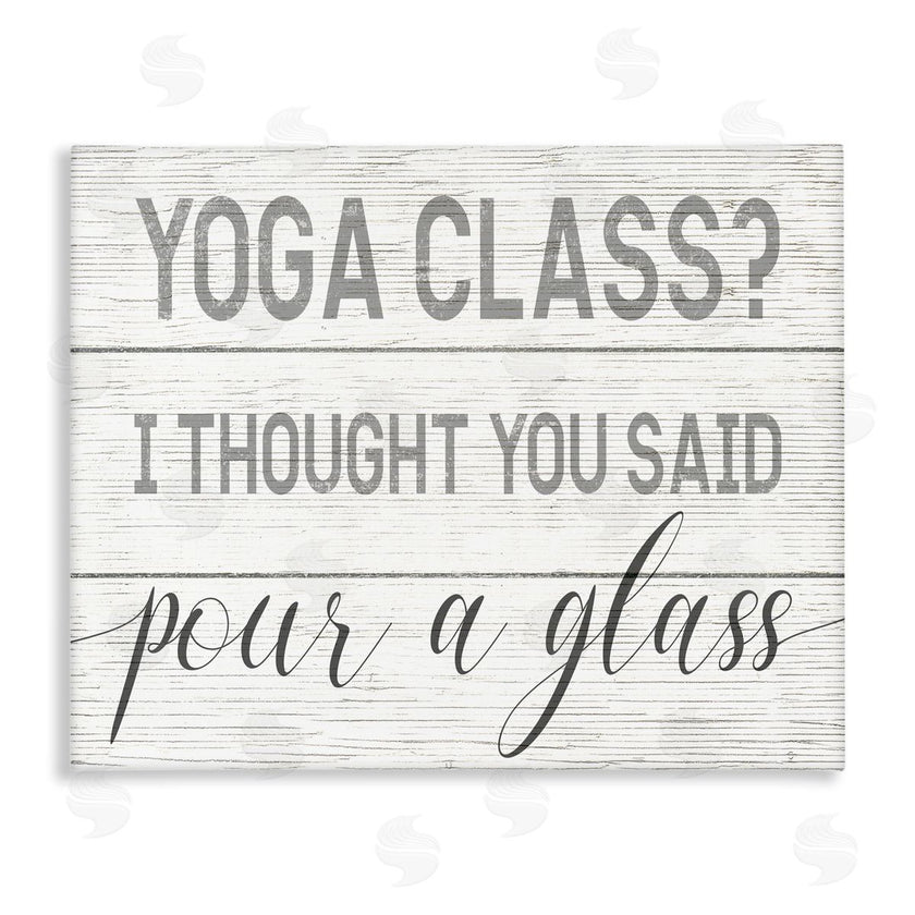 Stupell Studio | Yoga Class or Pour A Glass