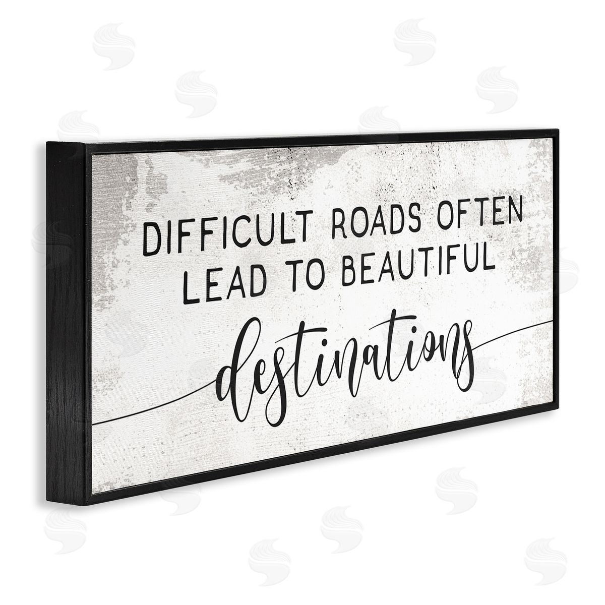 Difficult Roads to Beautiful Destinations Black Frame Print Wall Art, Home Decor by Stupell Studio