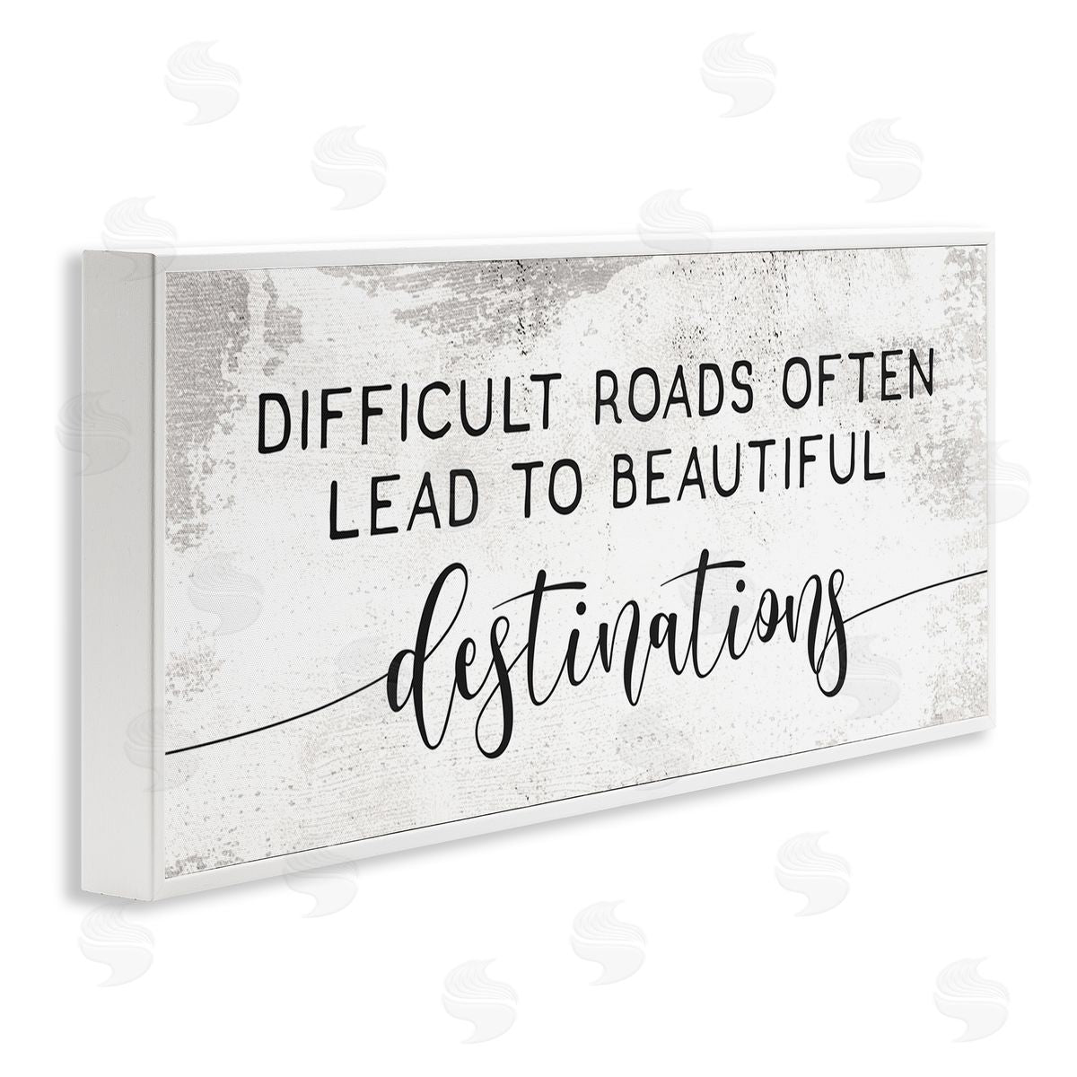 Difficult Roads to Beautiful Destinations White Frame Print Wall Art, Home Decor by Stupell Studio