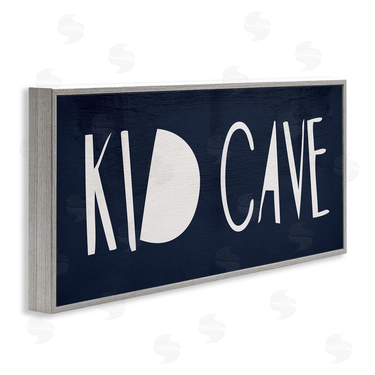 Minimal Kid Cave Sign Grey Frame Print Wall Art, Home Decor by Stupell Studio