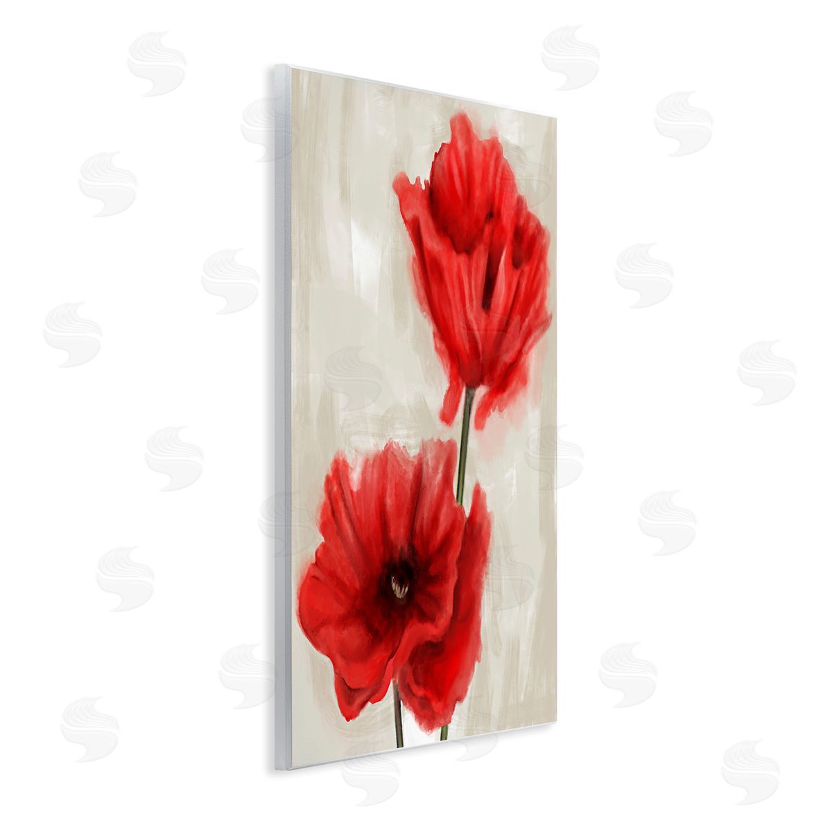 Soft Petal Red Poppies Wood Plaque Wall Art, Home Decor by Stupell Studio