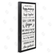 Stupell Studio | Rules For Happy Marriage List