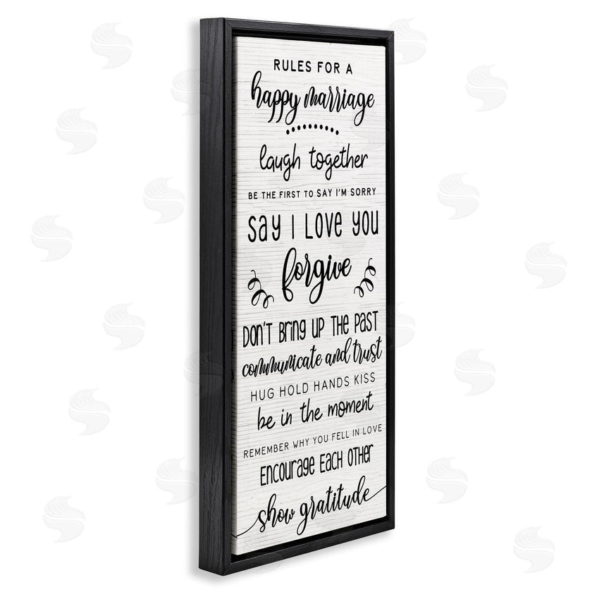 Stupell Studio | Rules For Happy Marriage List