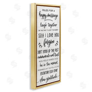 Stupell Studio | Rules For Happy Marriage List