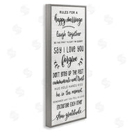 Stupell Studio | Rules For Happy Marriage List
