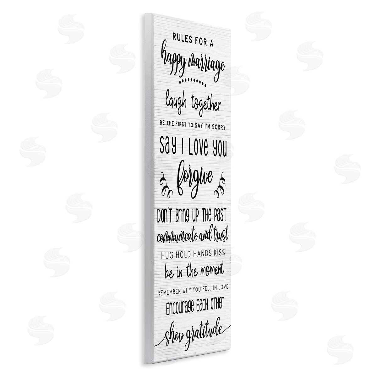 Rules For Happy Marriage List Wood Plaque Wall Art, Home Decor by Stupell Studio
