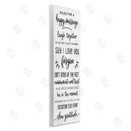 Stupell Studio | Rules For Happy Marriage List